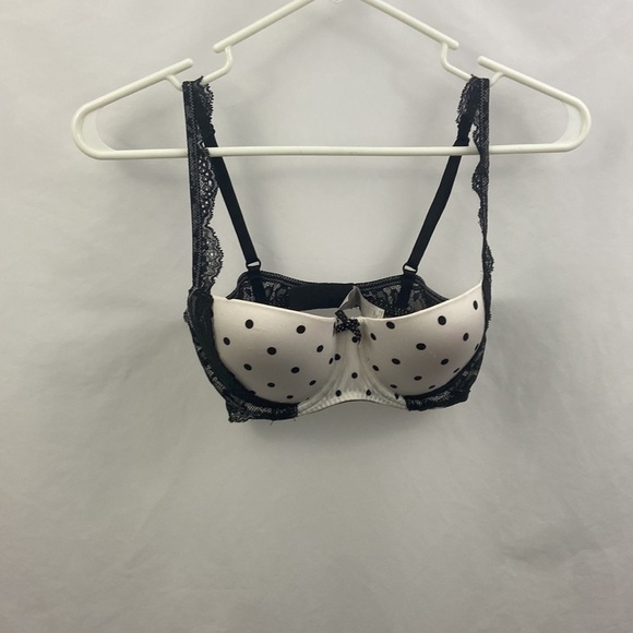 Victoria’s Secret Balconet 34C Black White Bra - Picture 2 of 9